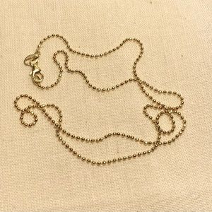 10k solid gold faceted ball chain